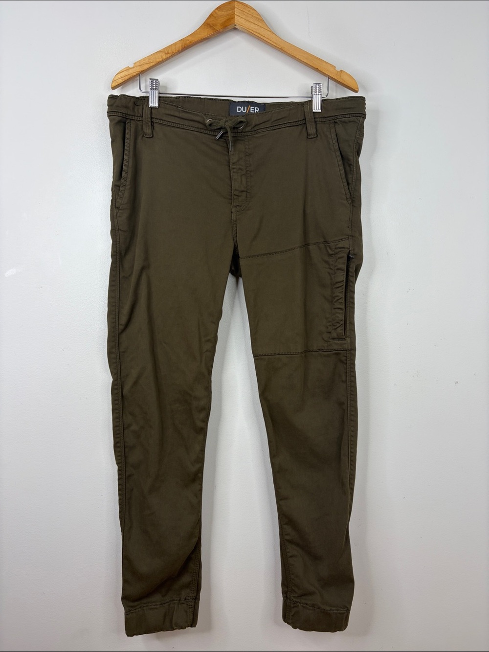 DU/ER No Sweat Jogger Mens 33 x 28 Green N2X Slim Fit Comfy Stretch Pants